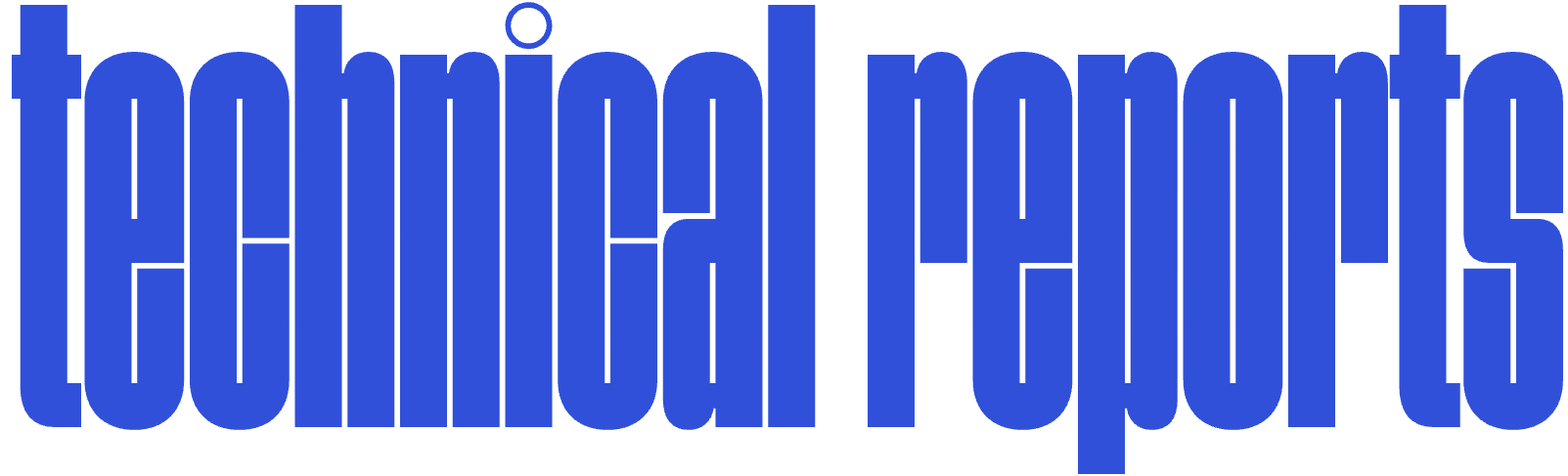 text in blue font that says 'technical reports'